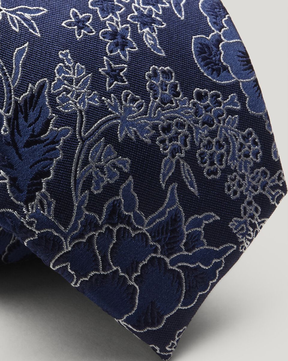 Floral Jacquard Silk Tie 